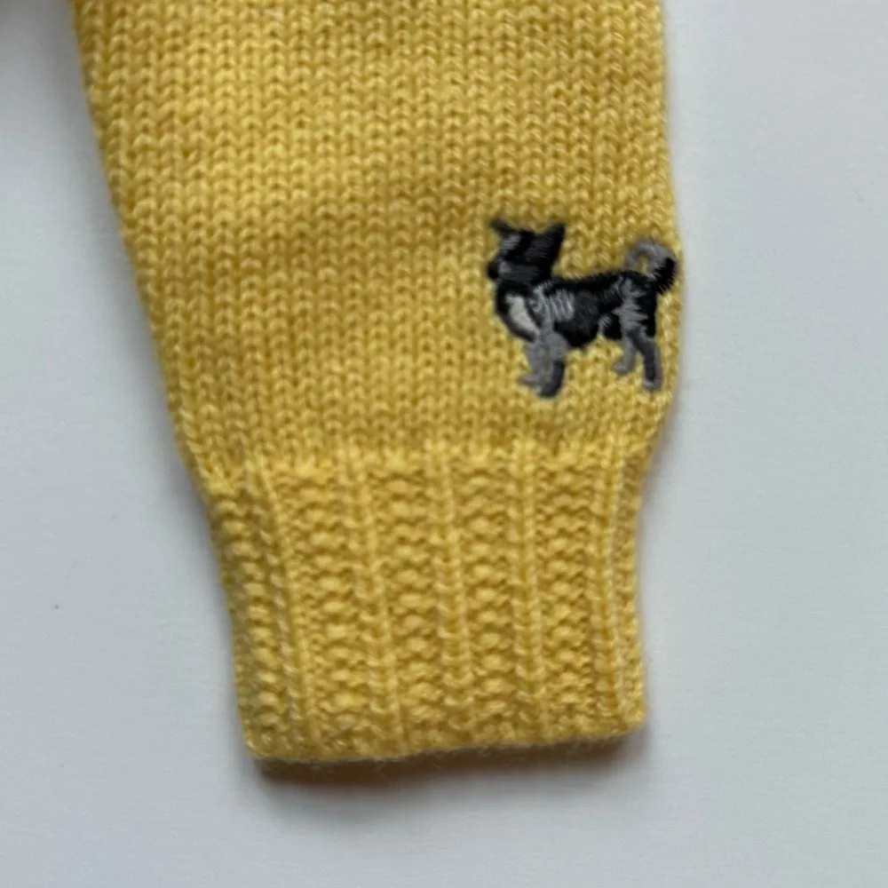 Ralph Lauren Baby Girl Dog Embroidered Wool-Blend Cardigan - Size 9M